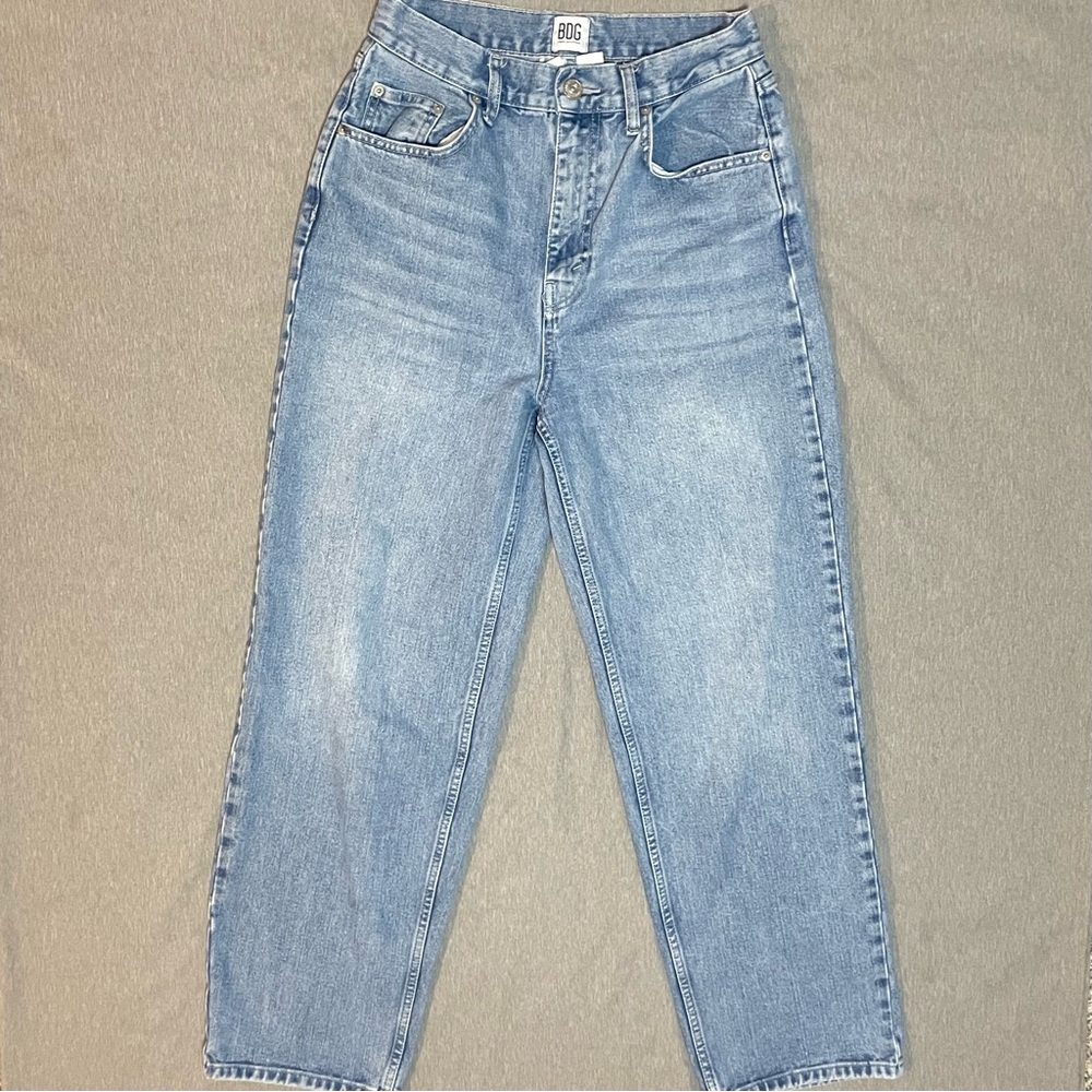 BDG Urban Outfitters High Rise Baggy Jeans Size 29 Light Wash Denim